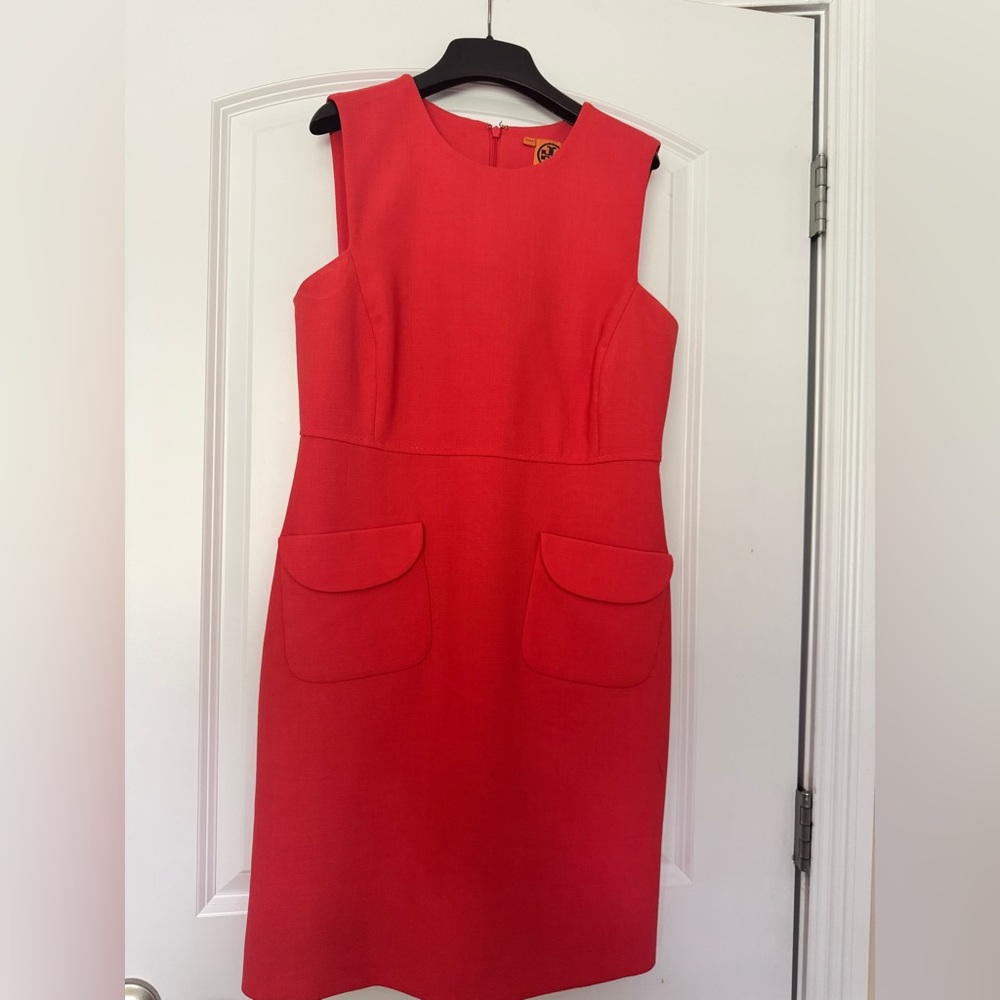 Tory Burch Coral Sleeveless Dress